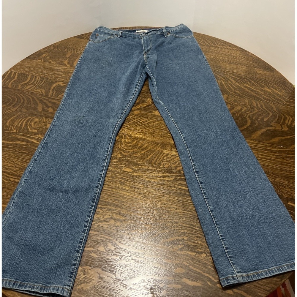 Levis 550 Jeans Womens 14L Blue Denim Relaxed Fit Bootcut Stretch Y2K